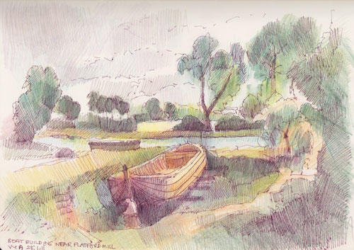 Sketch of John Constable painting, Victoria & Albert Museum