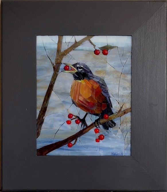 "Robin"
by Nataliya Guchenia
Glass Size - 10"H X 8"W
$325.00
