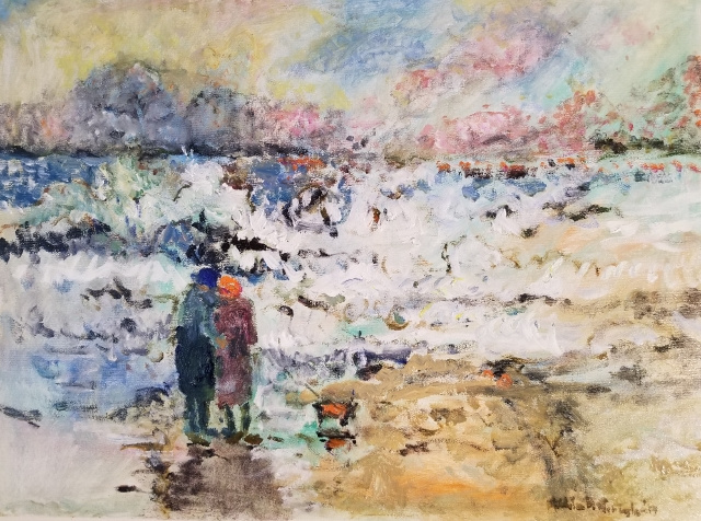 Taylor, Lovers on the Beach, 18x24 Oil