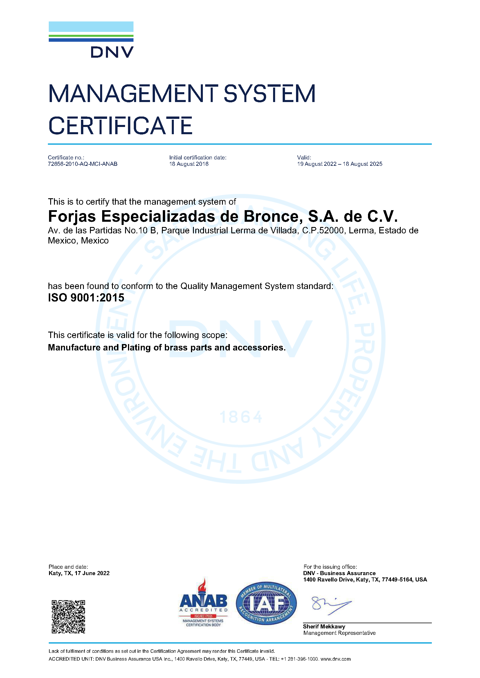 ISO 9001-2015 ANAB