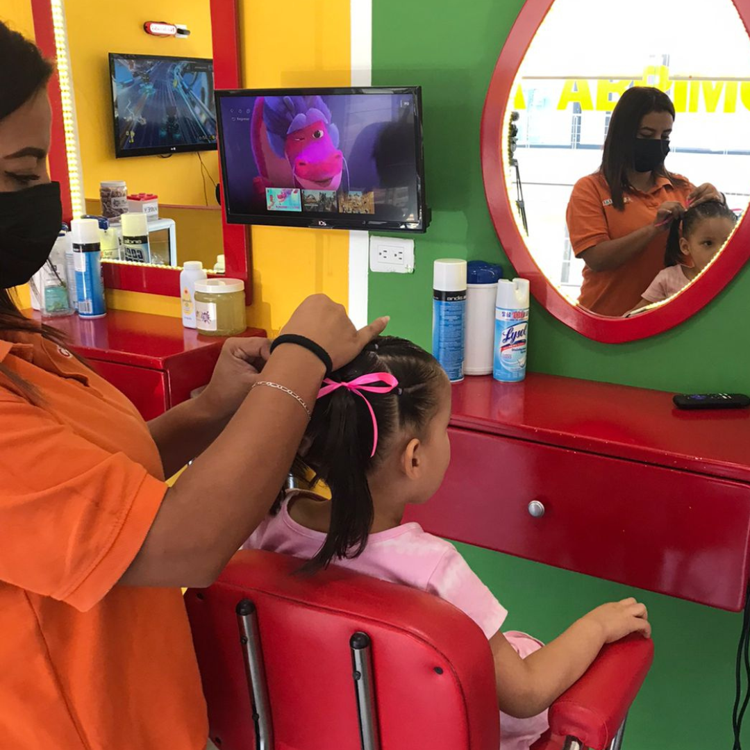 Smiling boy in computer class