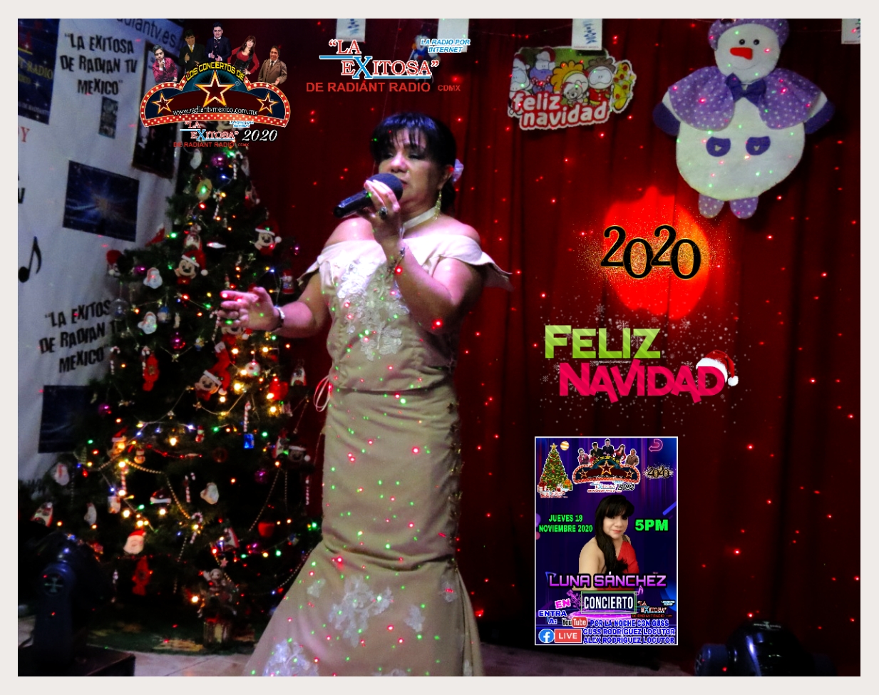 Luna Sánchez En Concierto de Fin de Año 2020 La Exitosa De Radiantv México