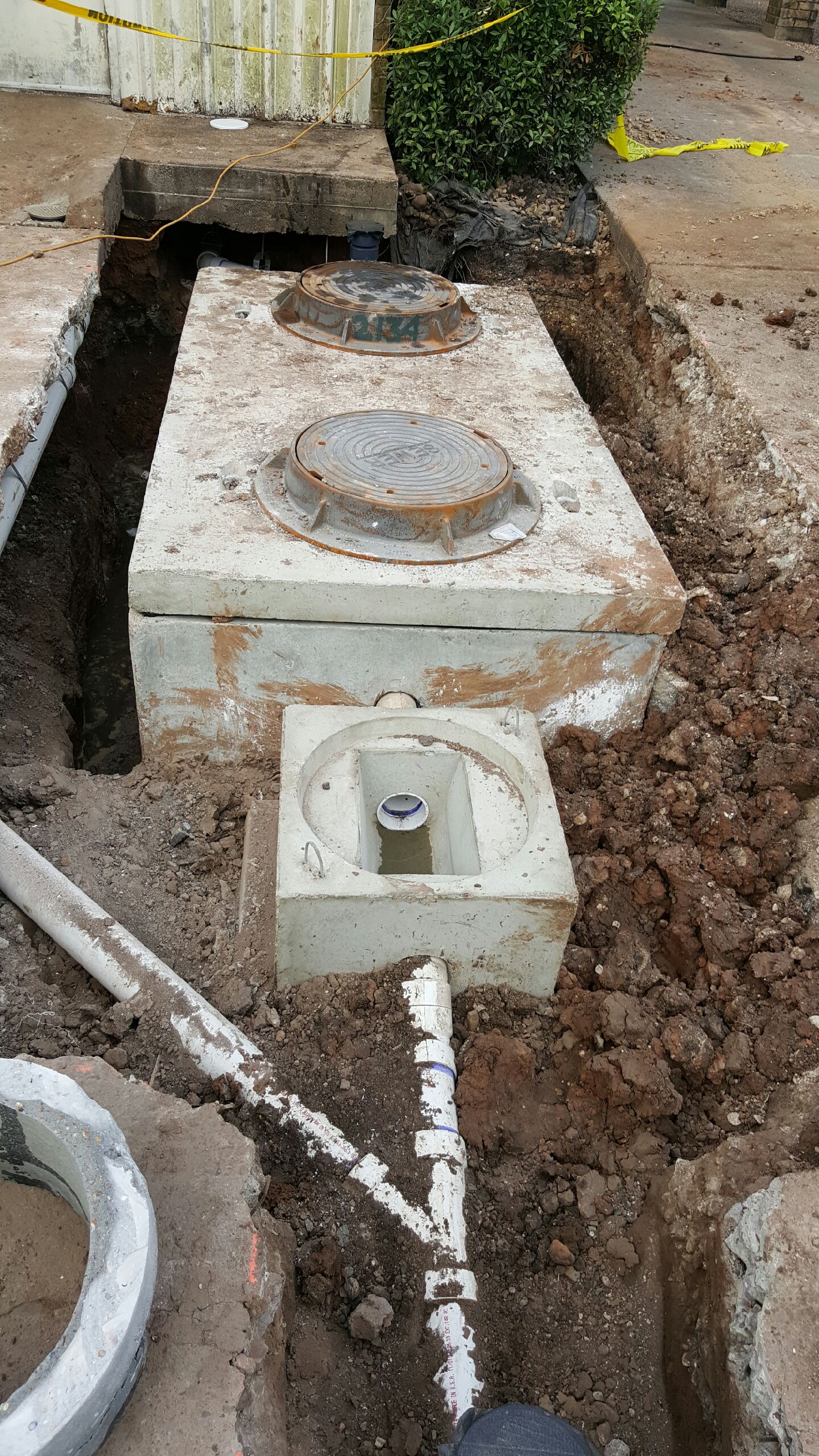 New Grease Trap and Sample Well 