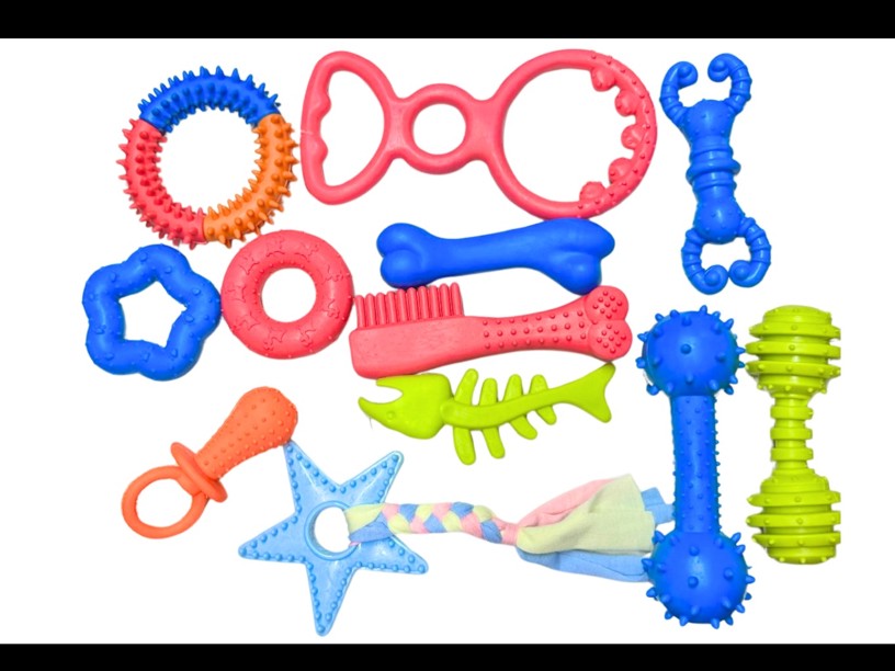 PAQJUG12 PAQUETE DE JUGUETES 
DE CAUCHO CHICOS 12 PZS