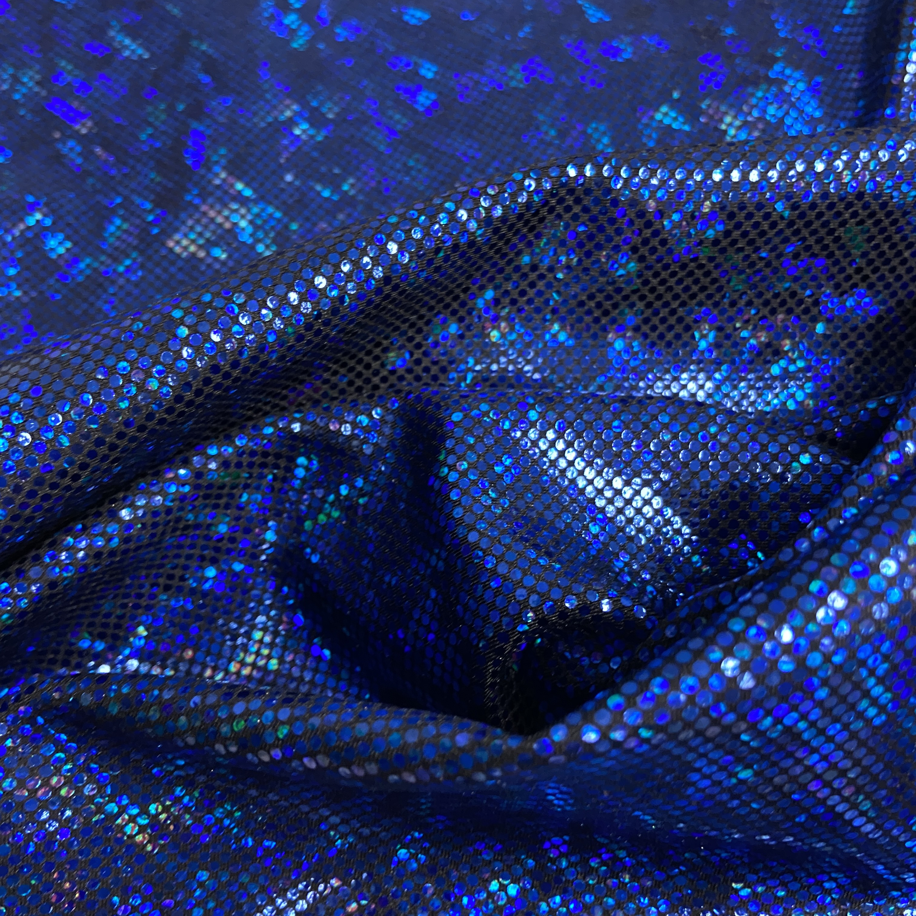 Blue shattered hologram on black 