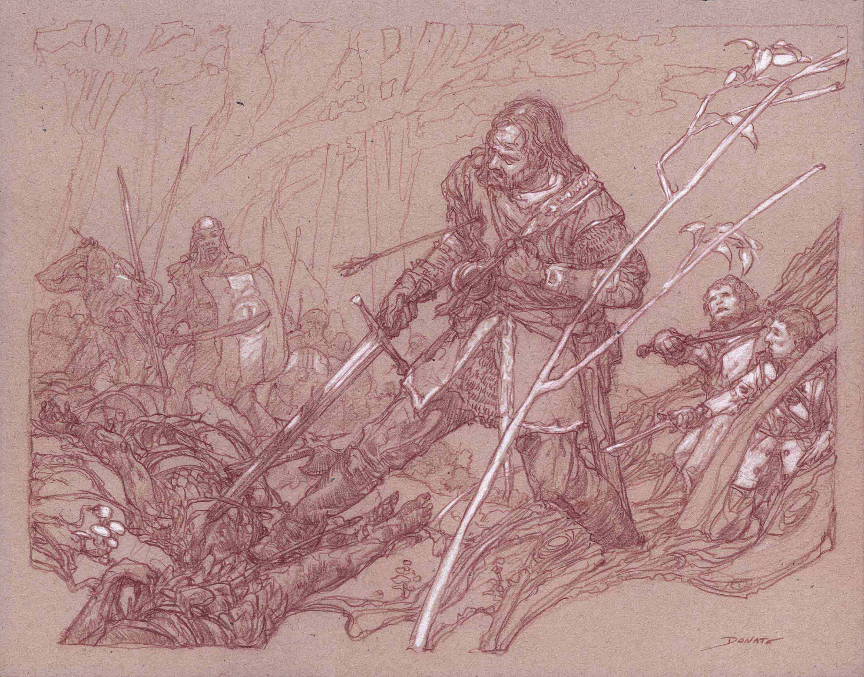 Guard them in the least
11" x14"  Watercolor Pencil and Chalk on Toned paper 2014
collection of Chris Redlich