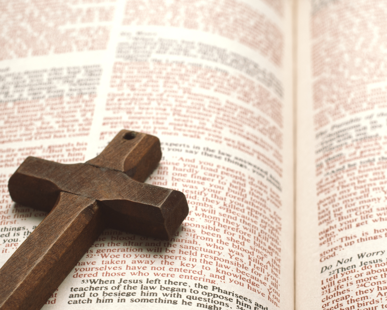 Cross on a Bible