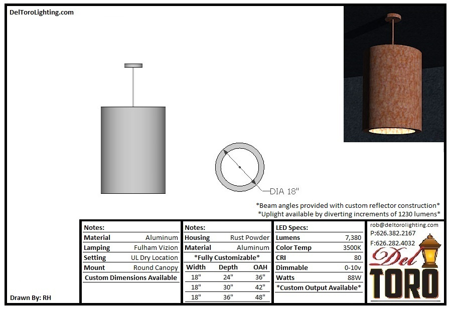 506P-Can Cylinder Pendant
