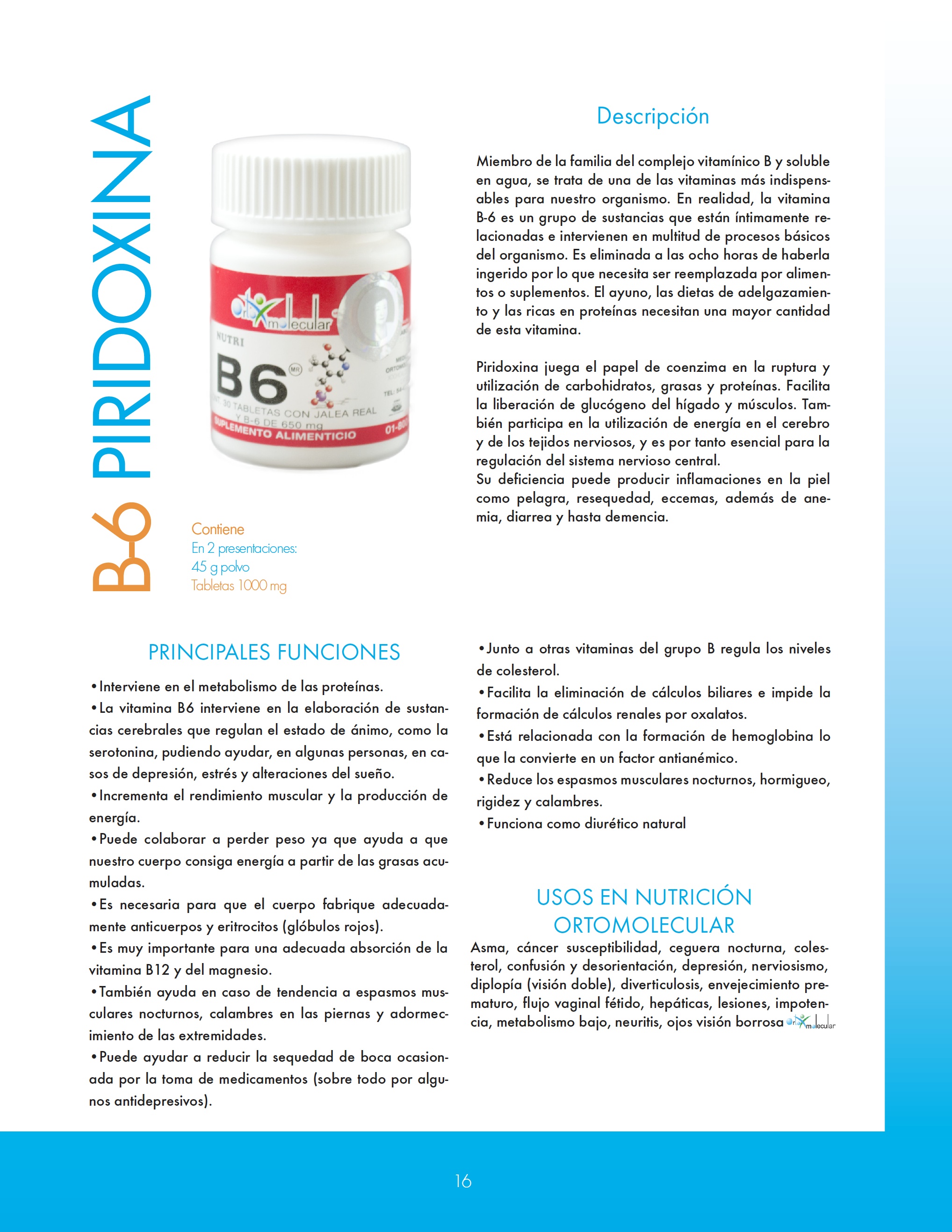 B6, Piridoxina