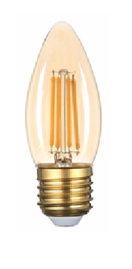 Bombillo vintage C35 Vela 4W 
Golden 2200k  360 lm E27 110-
130V 18.000 Hr Evergreen   
Cod-15358
