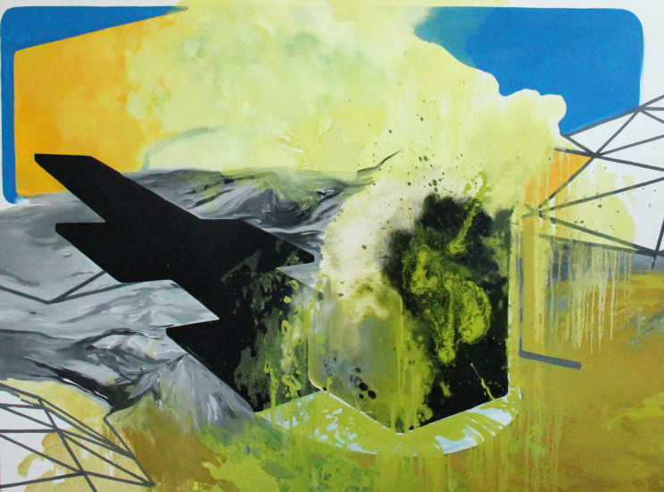 La Marrelle 2012 Acrylic and oil on canvas 36 X 48 inches 