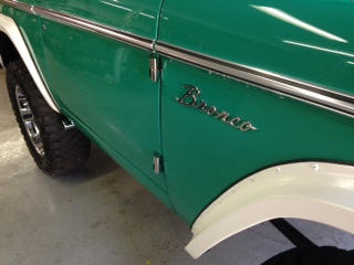 New molding, new fender flairs, stainless door hinges, stainless windshield hinges.