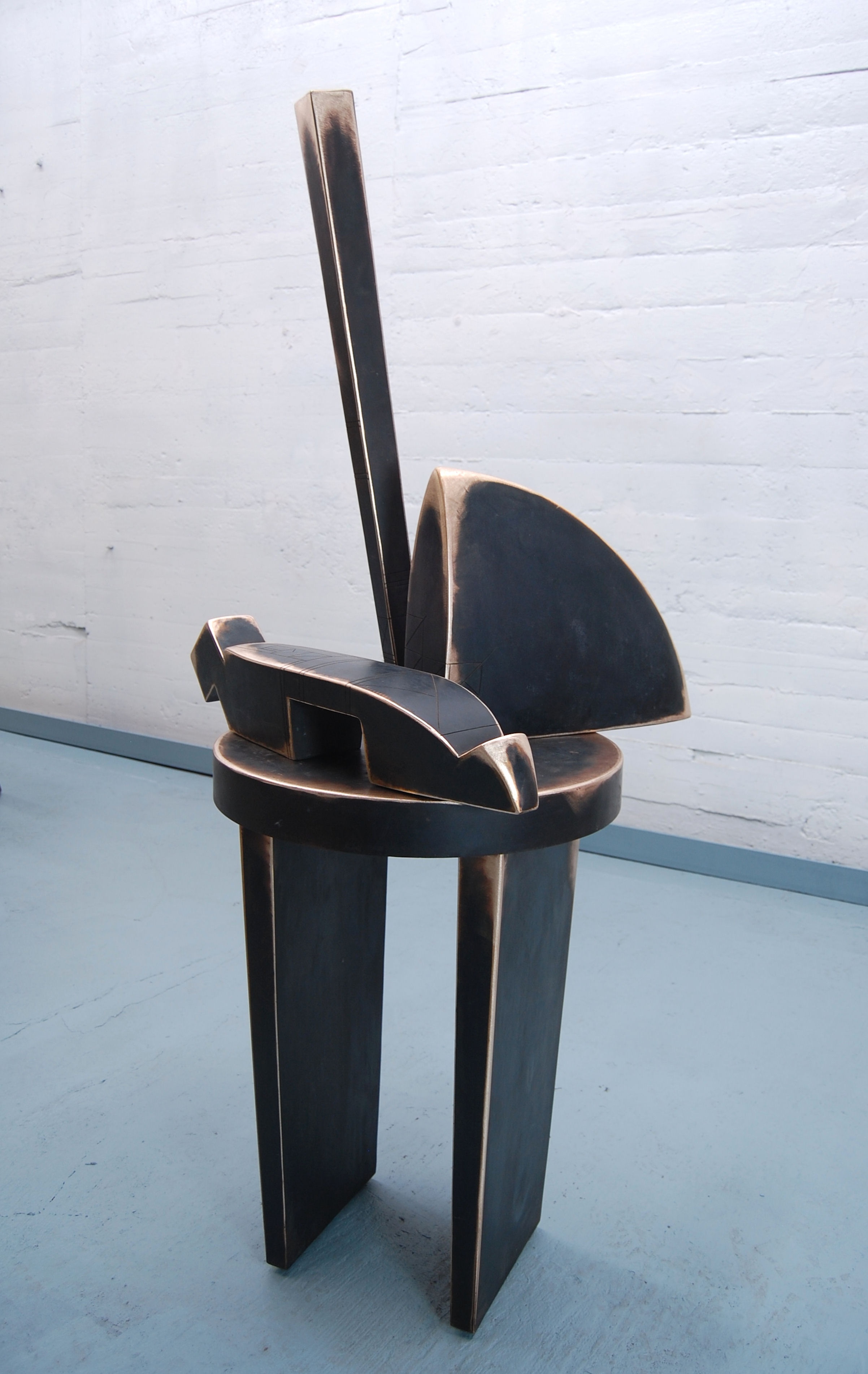 Still Life for Abbey - 1985, Fabricated Bronze with Patina, 36” x 34” x 78”
