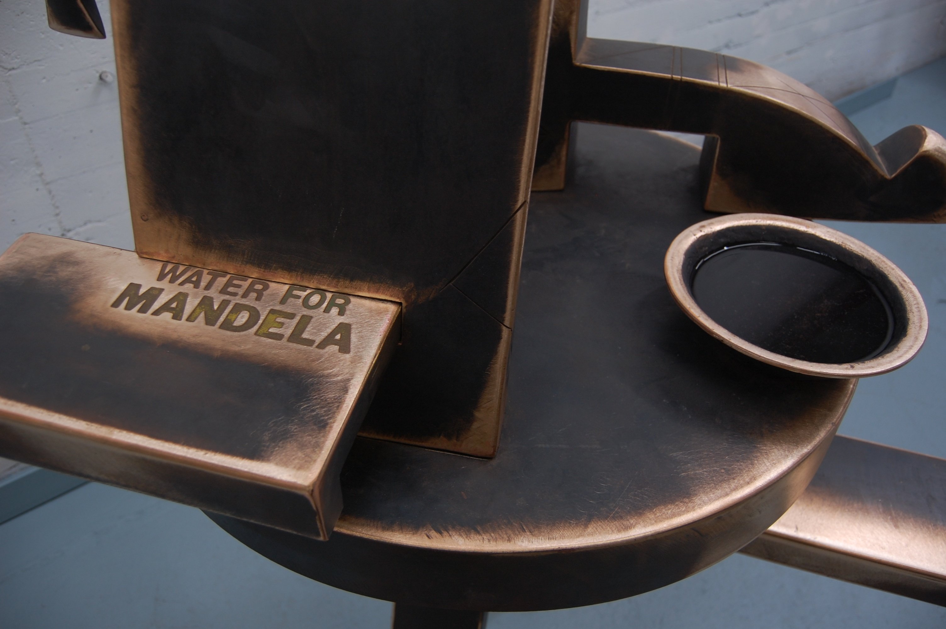 Water for Mandela (Detail)- 1987, Fabricated Bronze with Patina