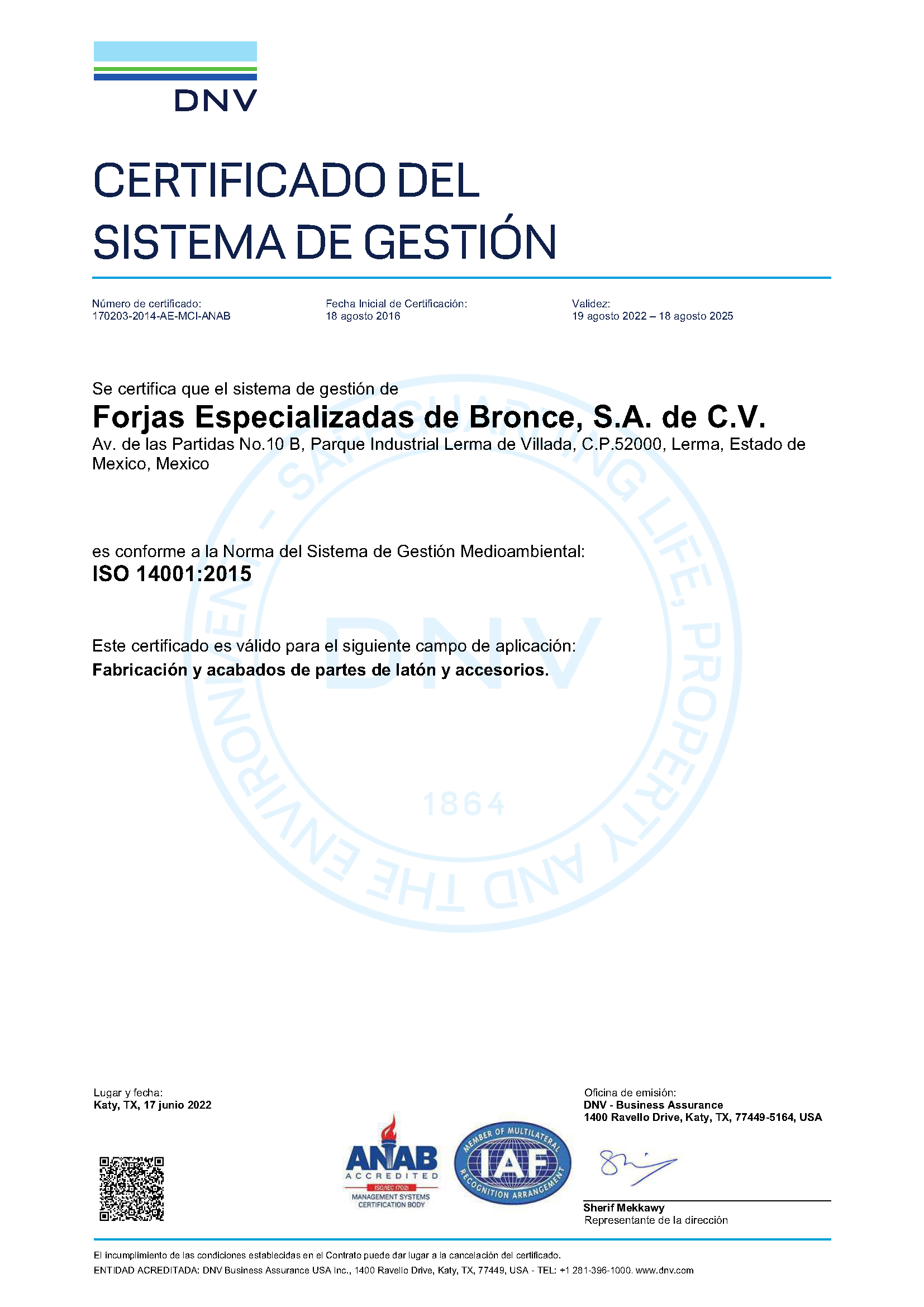 ISO 14001-2015 ANAB