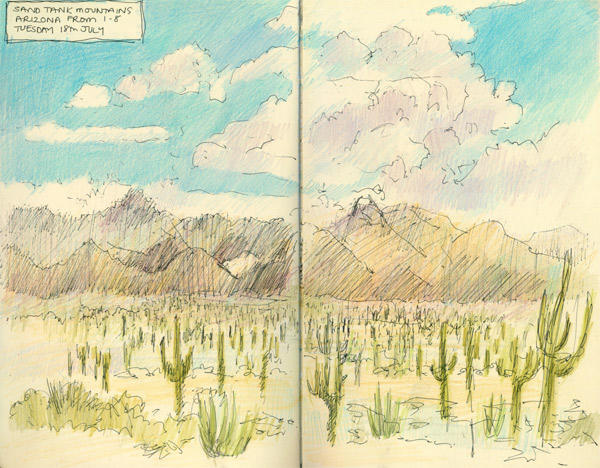 Sand Tank Mountains from I-8