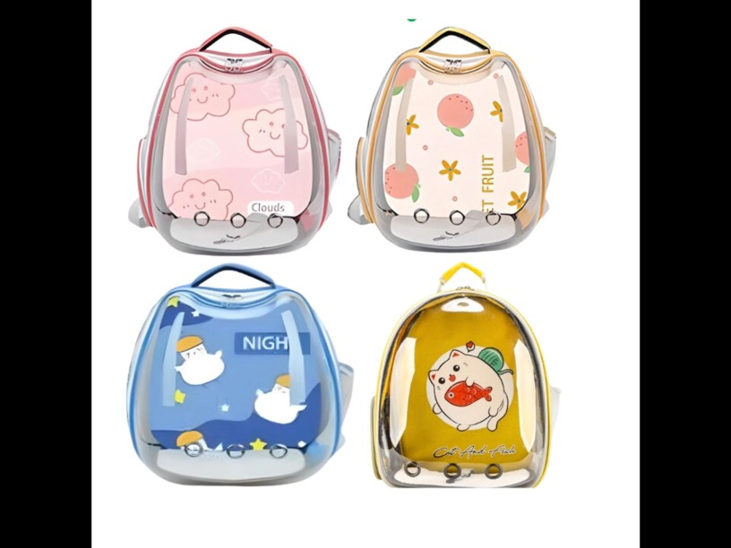 ME04-01 MOCHILA 
TRANSPARENTE CON DISEÑO 
CARA DE GATO COLORES