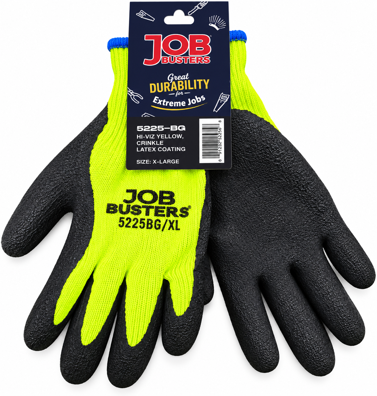 YELLOW WORK GLOVE
X-LARGE
ITEM # 5225-BG-XL
144 CS/PK