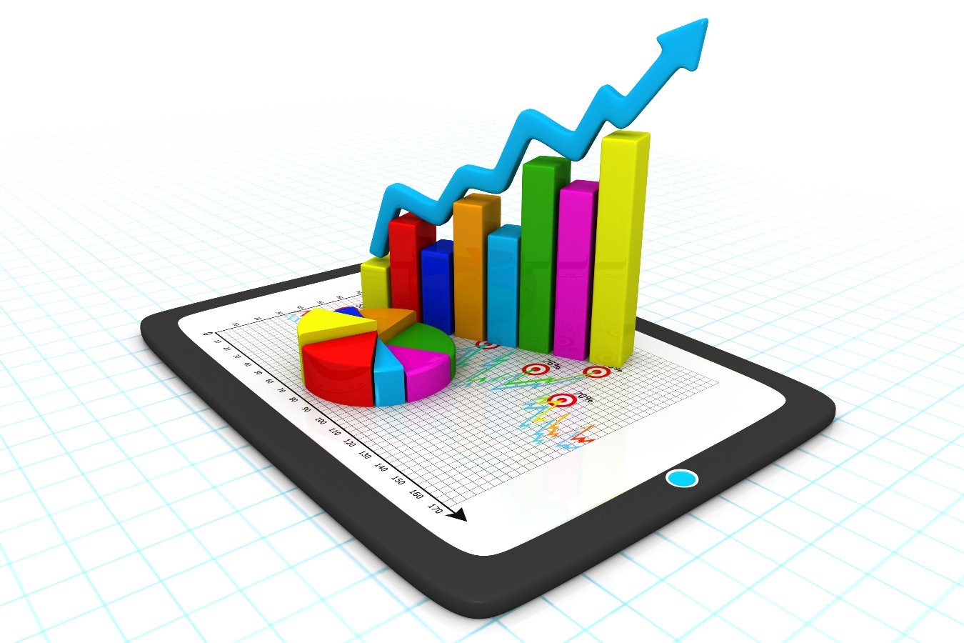 Person pointing to a chart