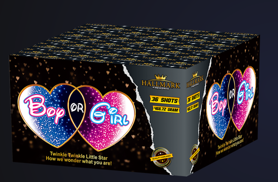 GENDER REVEAL - 36-shot Firework Barrage Cake, designed to create a magical celebration for your precious little one's gender reveal!  Collection Cardiff. £30