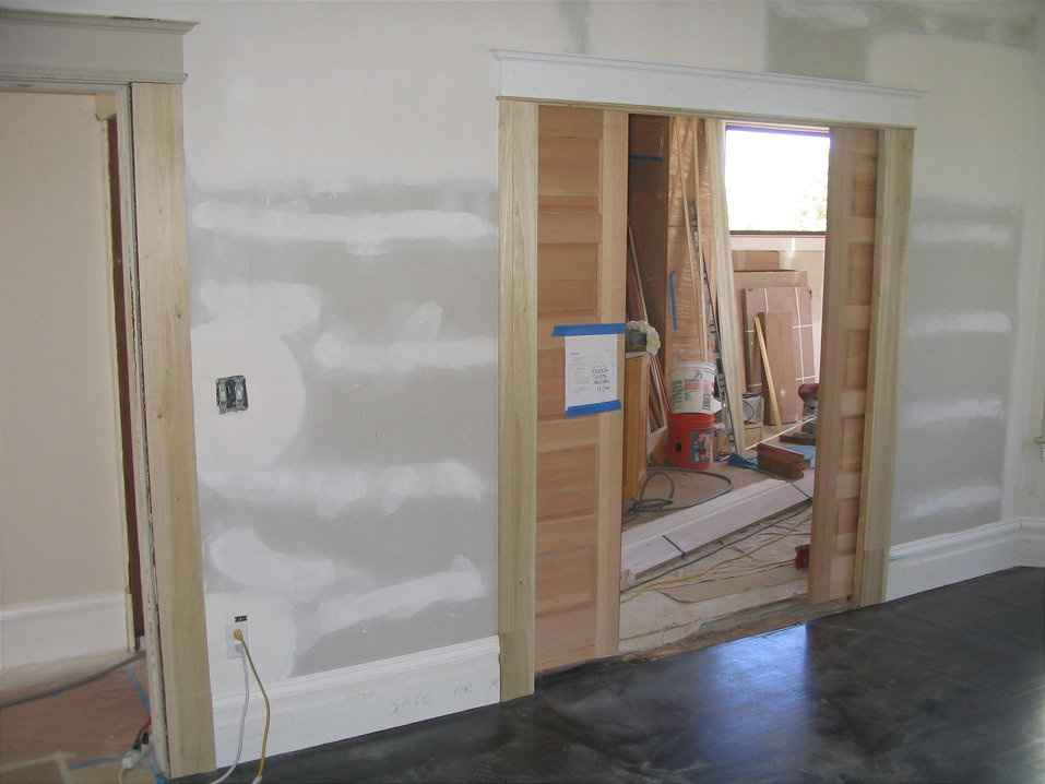 Blank Wall Now With Pocket Doors