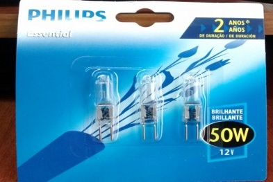 Bulbo Halogeno 50W/12V 2 Pines 
Blister x3 Cód - 10906