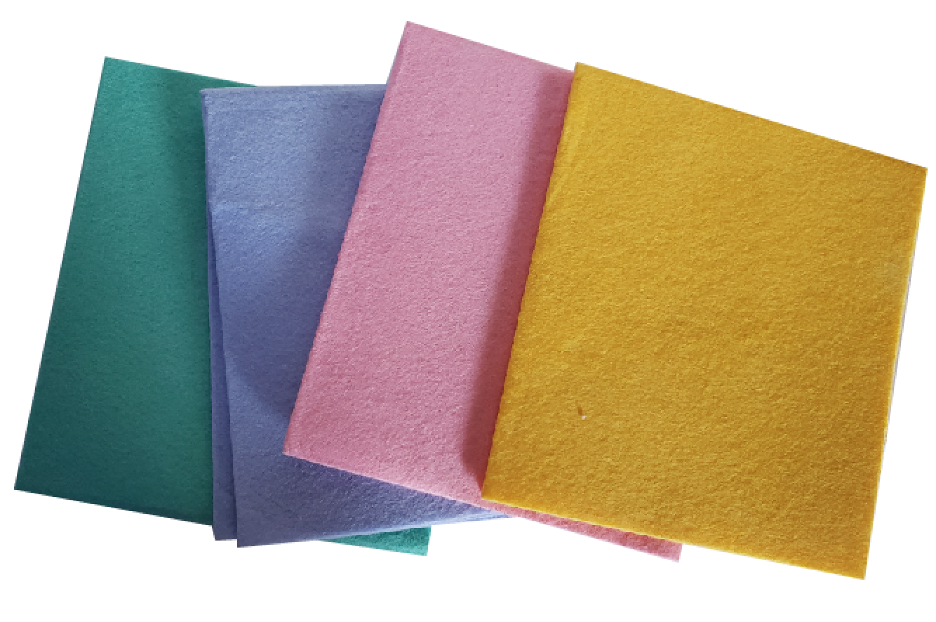 Bayetas sueltas (rosado, verde, azul y amarillo)
