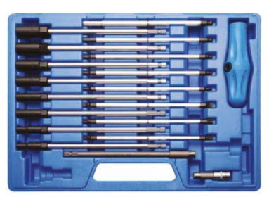 Juego de destornilladores especiales con mango en T | 19 piezas