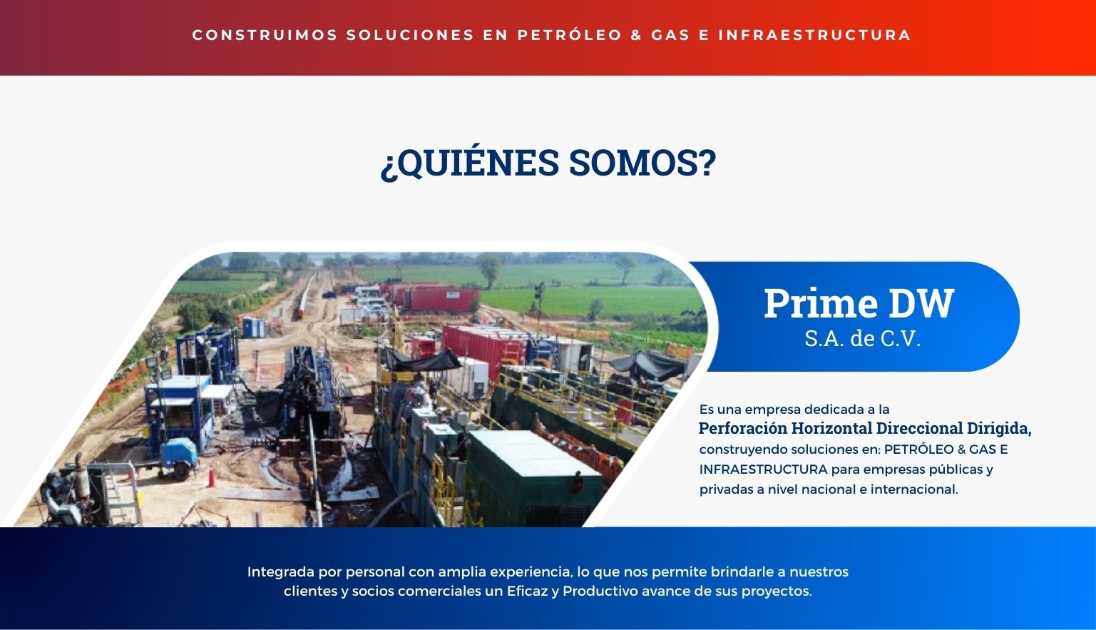 Prime DW Perforación Horizontal Direccional Dirigida