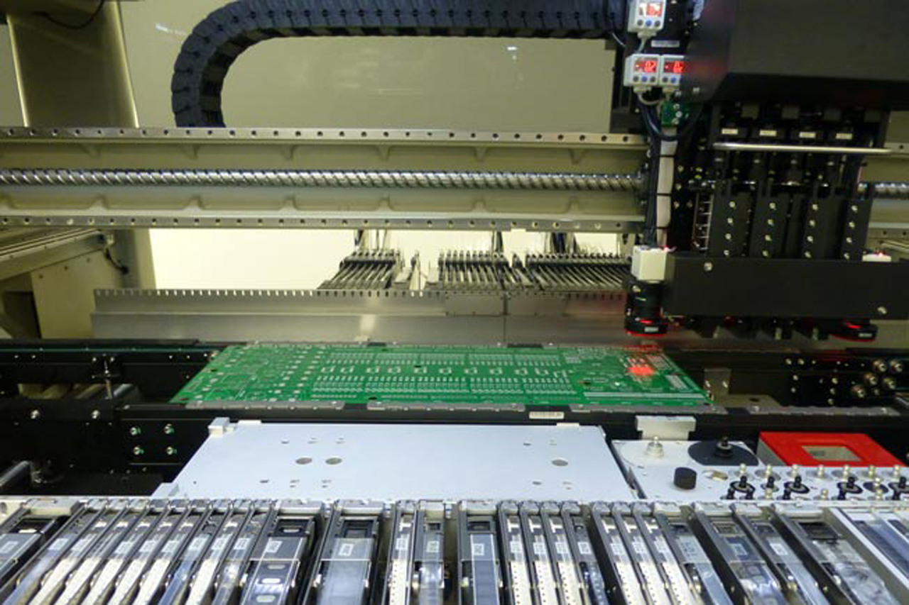 Circuit board being printed