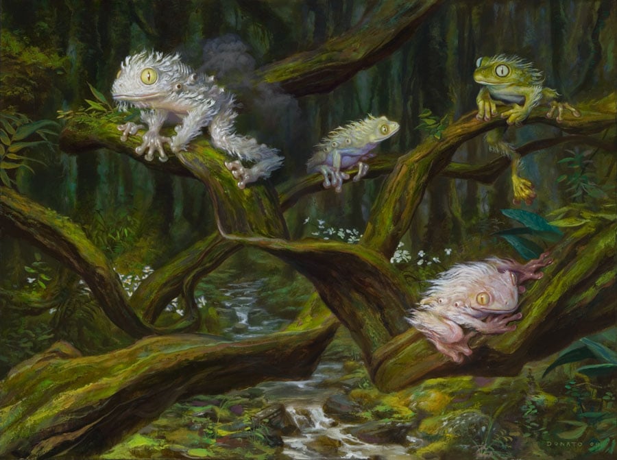 Spore Frog Family
24" x 30"  
Oil on Panel 2008
private collection
prints available in the store