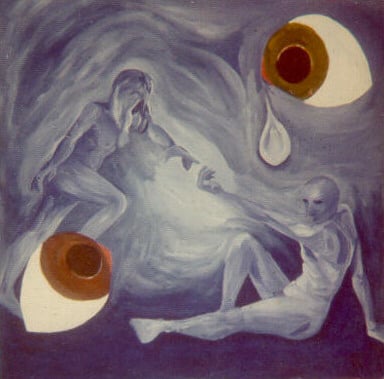 Ap-0006 UNTITLED 48 in x 48 in Acrylic on Canvas 1971 private collection