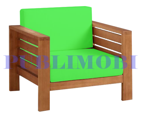Sillon para exteriores.
Elaborado en madera de Cedro.
Cojines tapizados en tela.
Color a selección del Cliente.
Relleno de esponja K5.
Tiempo de fabricación: 8 días hábiles.
