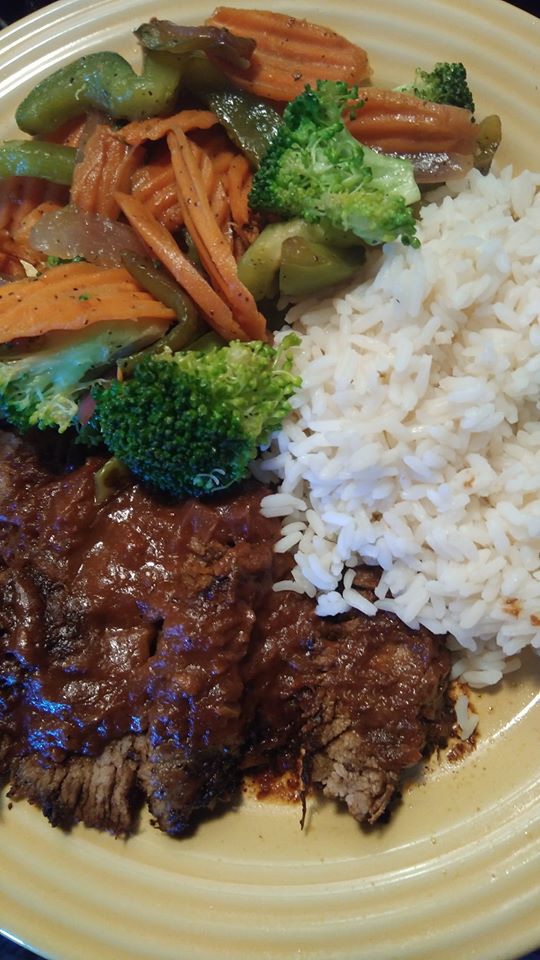 Beef With Rice and Vegetables