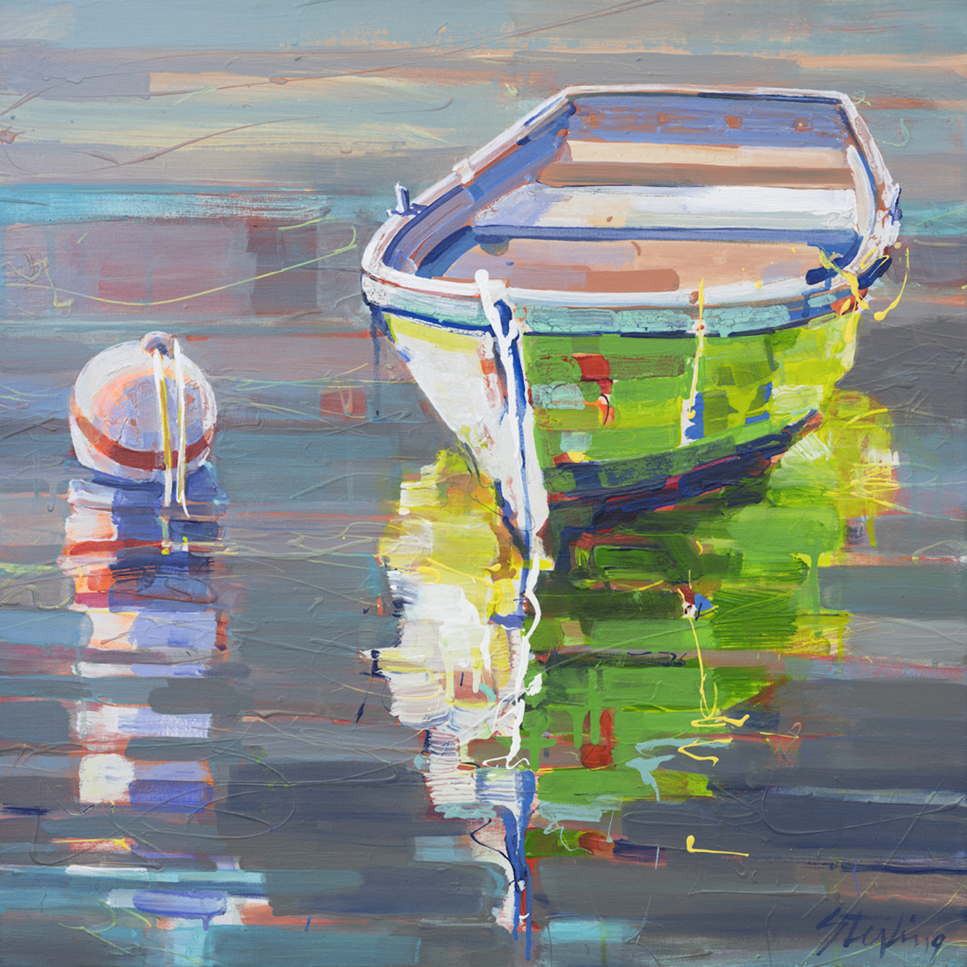 Pea Green Boat
24x24 SOLD
acrylic on canvas