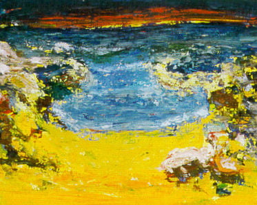 Op-020 SEASCAPE 24 in x 30 in Oil on Board 1989 private collection