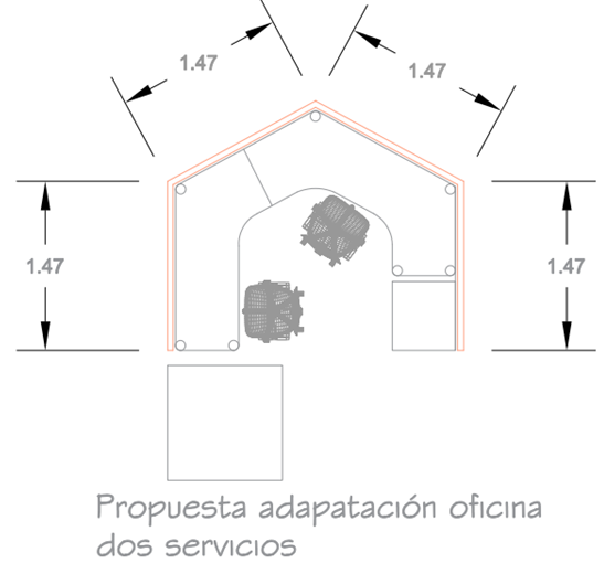 Propuesta oficina pentagonales para el Instituto Carlos Slim de la Salud