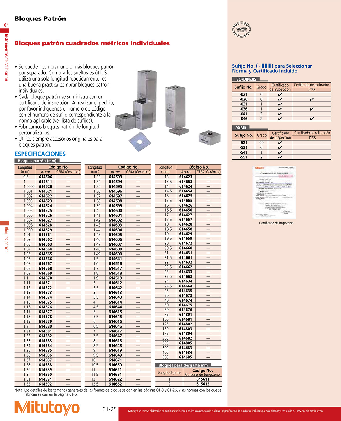 Bloques patrón cuadrados individuales