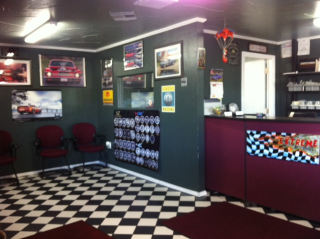 Waiting room in tire shop Waiting room in tire shop