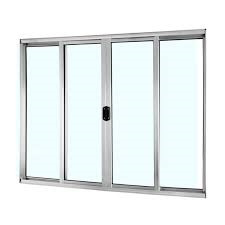 Vitrô de Correr Modular 4 Folhas Sem Grade Brilhante