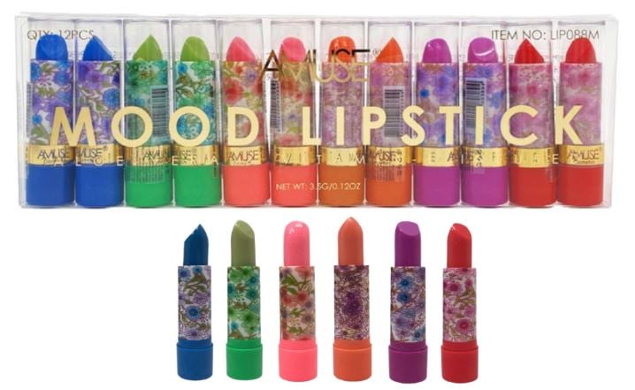 LIP088-M
MOOD LIPSTICK
12 PC BOX 
