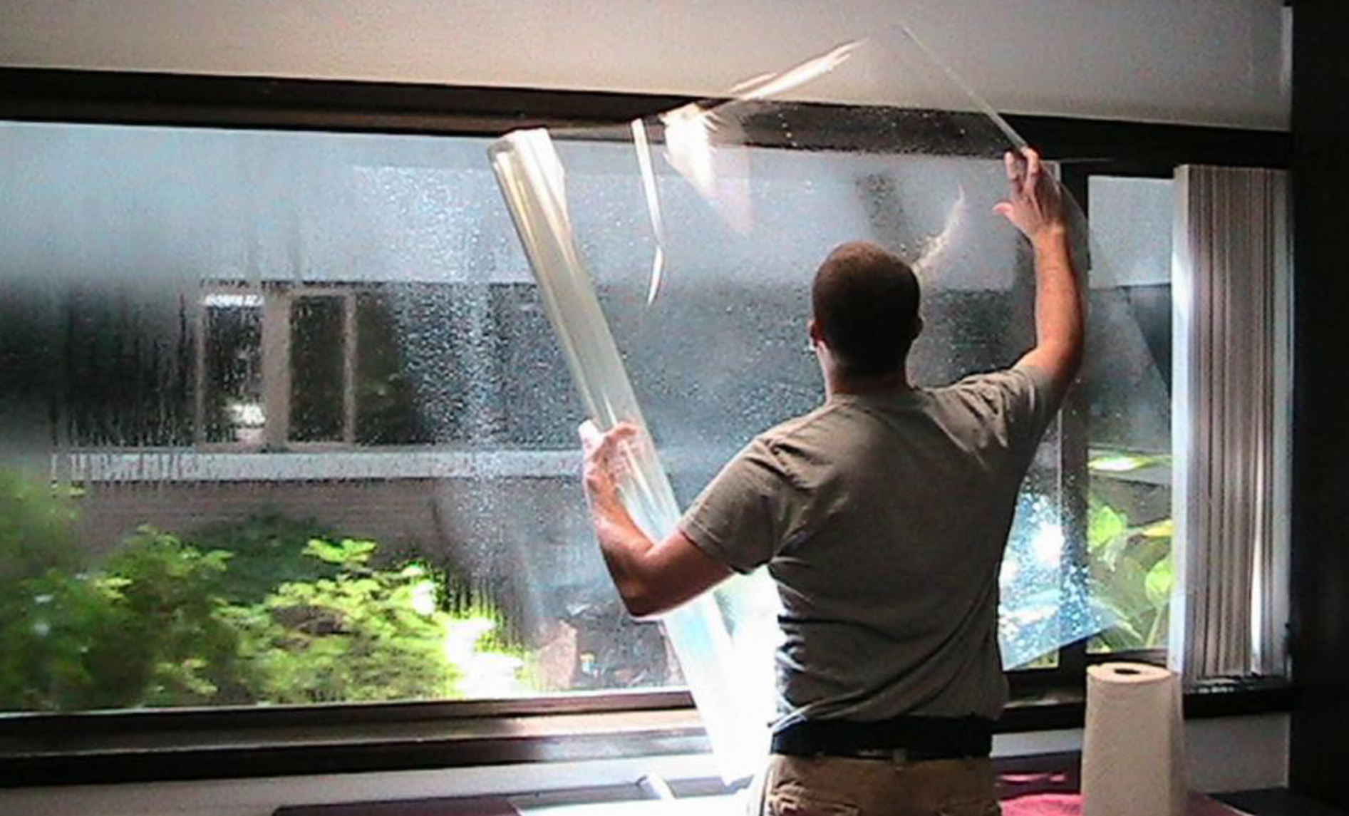 Fire-resistant window film application