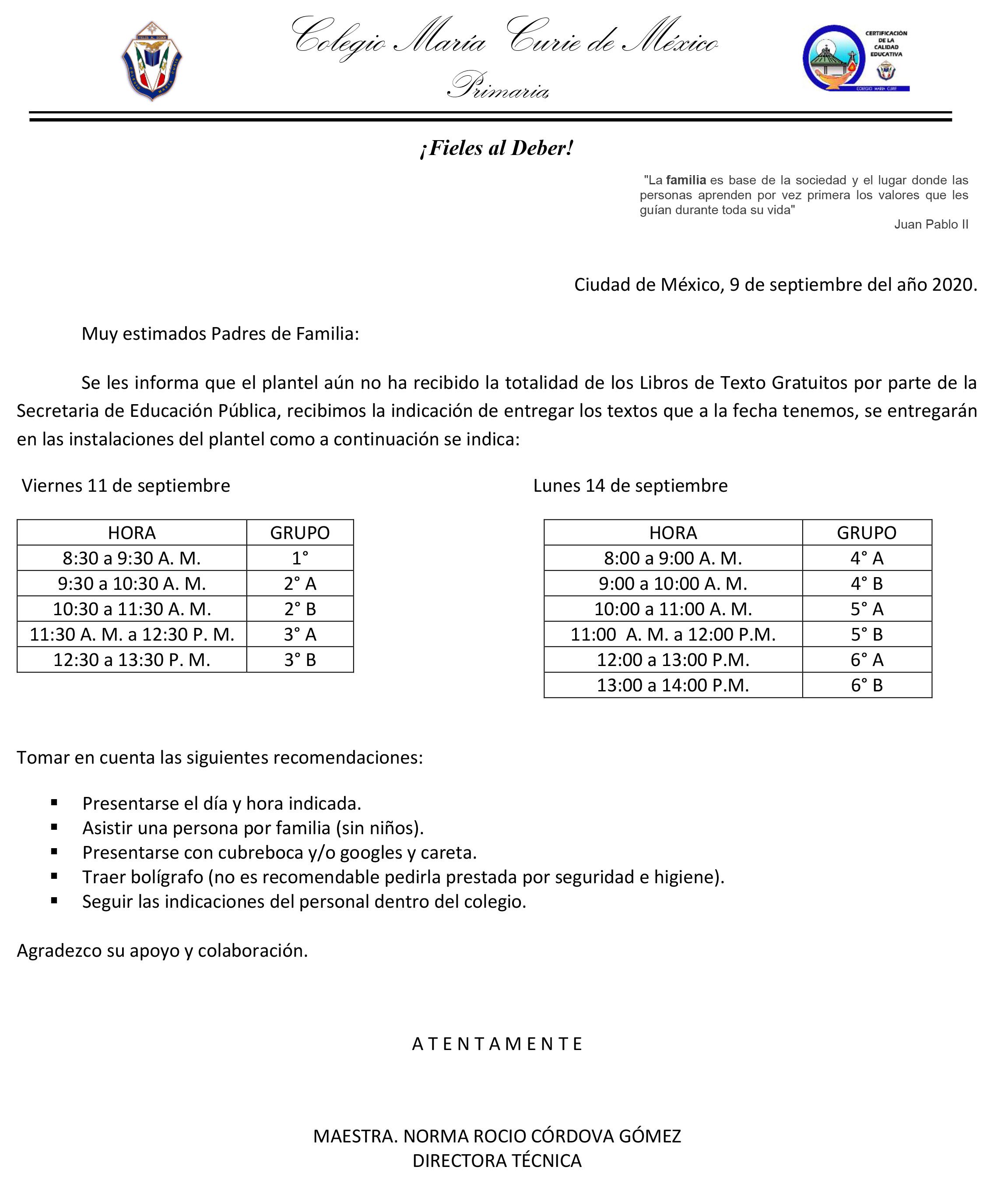 Colegio María Curie de México "Fieles al Deber" PRIMARIA