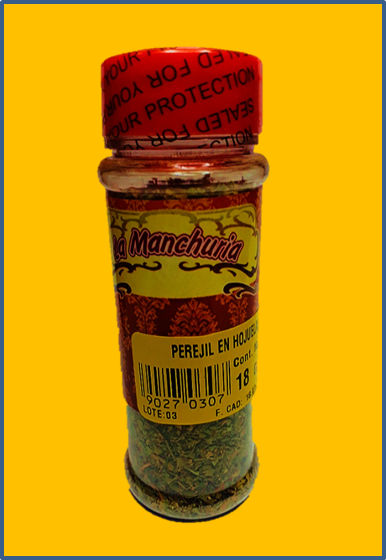 PEREJIL EN HOJUELA
18 GRS