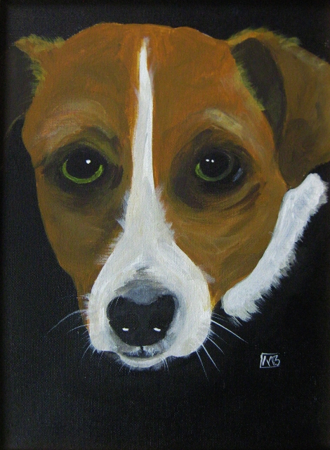 Michael Brillman, Patrol Dog, 12x9 Oil