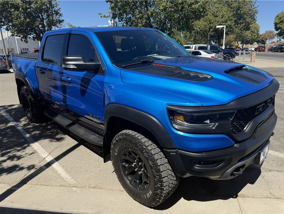 2022 Ram 1500 Crew Cab TRX Pickup 4D 5 1/2 ft
Miles: 31,068
Drive: 4WD
Trans: Automatic, 8-Spd
Engine: V8, HEMI, Supercharged, 6.2 Liter
Exterior: Blue
Stock: 1732
VIN: 1C6SRFU95NN301066