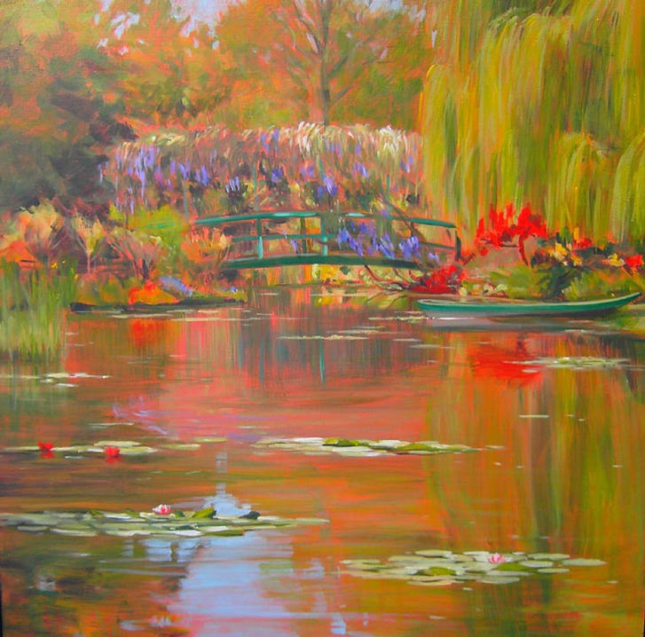 Monet's Bridge 24x24 sold