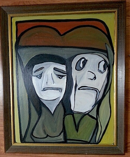 SOLD Title: Broken. 18 x 22. Framed. Acrylic on canvas. All artwork copyrighted©.