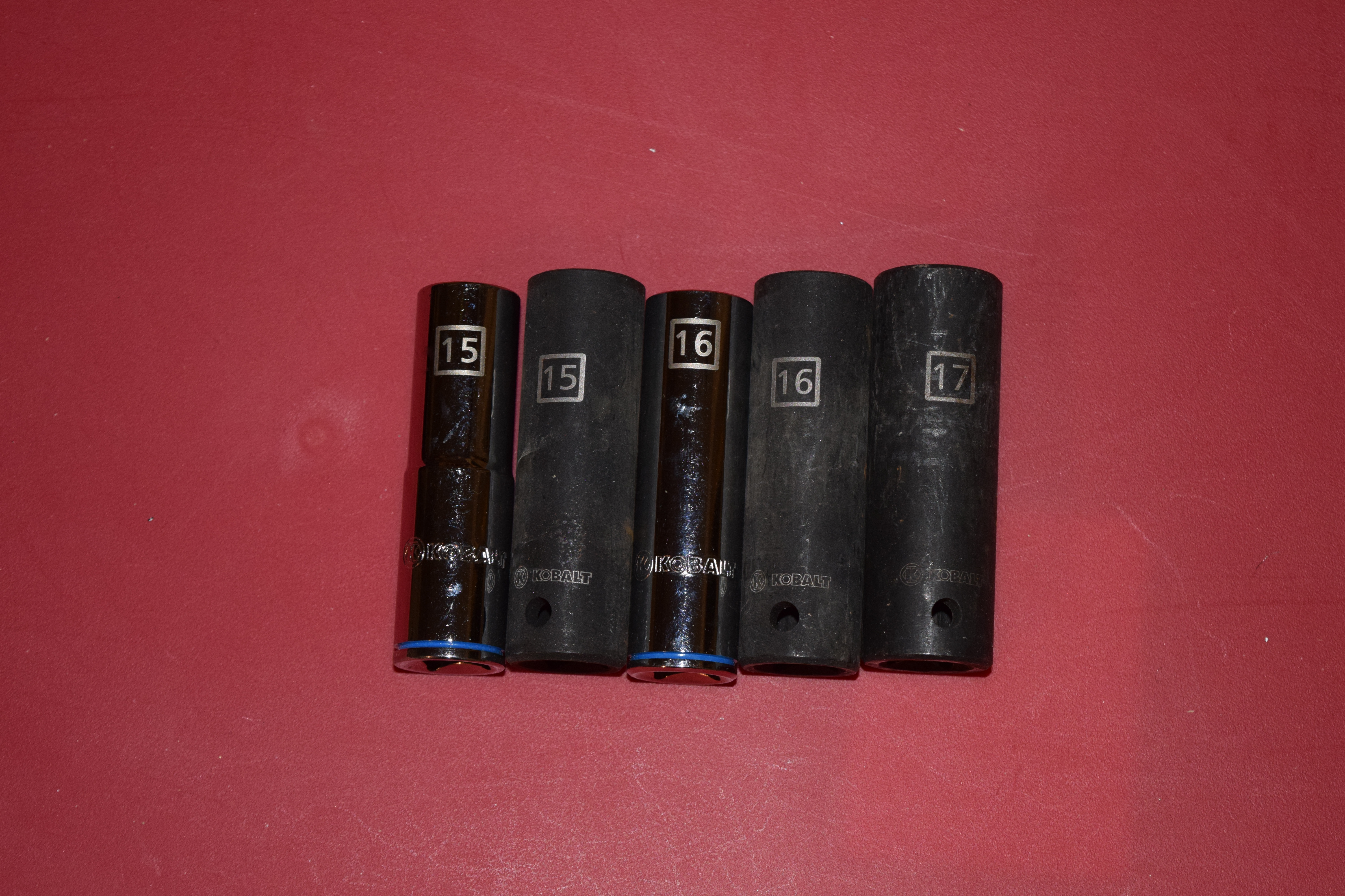 1/2” Drive Deep Sockets Metric (15mm x2, 16 x2, 17)