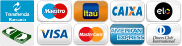 Dinheiro, Cartão de Débito e Crédito, Transferência, Depósito.